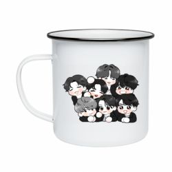 Кружка емальована BTS Cute Art - PrintSalon