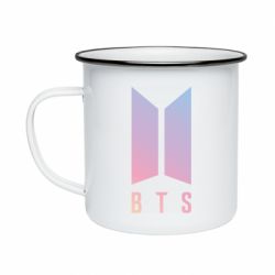 Кружка эмалированная BTS gradient logo - PrintSalon