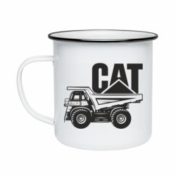 Кружка эмалированная CAT logo and truck - PrintSalon