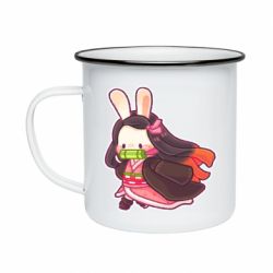 Кружка эмалированная Chibi Bunny Kamado Nezuko - PrintSalon