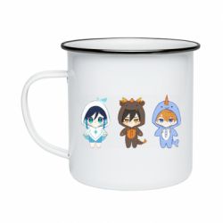 Кружка емальована Чжун, Венті і Тортик - PrintSalon