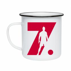 Кружка эмалированная Cristiano Ronaldo Silhouette Art