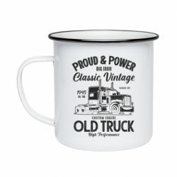 Кружка эмалированная Custom old truck - PrintSalon