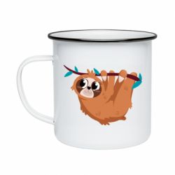 Кружка эмалированная Cute sloth - PrintSalon