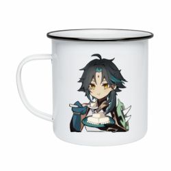 Кружка эмалированная Cяо кушает - PrintSalon