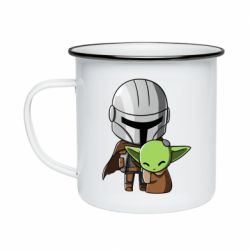 Кружка эмалированная Din Djarin And The Child - PrintSalon