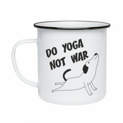 Кружка эмалированная Do yoga not war - PrintSalon