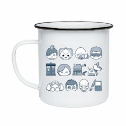 Кружка эмалированная Doctor who icons - PrintSalon