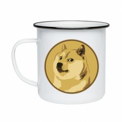 Кружка эмалированная Dogecoin - PrintSalon