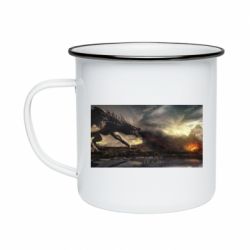 Кружка емальована Дракон арт - PrintSalon