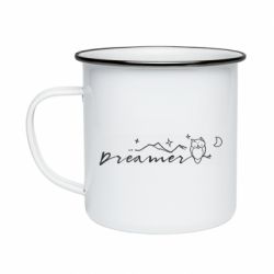 Кружка эмалированная Dreamer  owl - PrintSalon