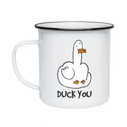 Кружка эмалированная Duck you - PrintSalon