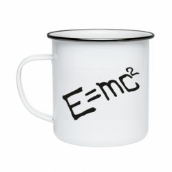 Кружка эмалированная E=mc2 - PrintSalon