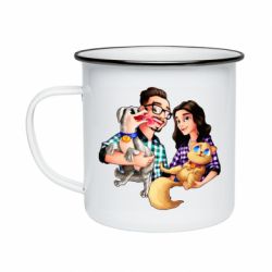 Кружка эмалированная Edison Family - PrintSalon