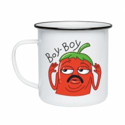 Кружка эмалированная Эдисон Перец Воу-Воу - PrintSalon