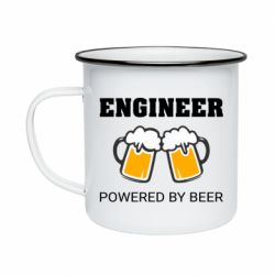 Кружка эмалированная Engineer Powered By Beer - PrintSalon