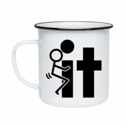 Кружка эмалированная F*ck with IT - PrintSalon