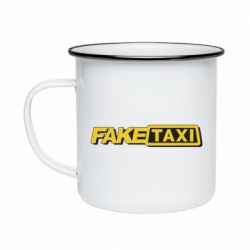 Кружка эмалированная Fake taxi logo 2 - PrintSalon