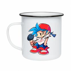 Кружка эмалированная FNF Rapper Boy