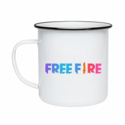 Кружка эмалированная Free fire gradient logo - PrintSalon