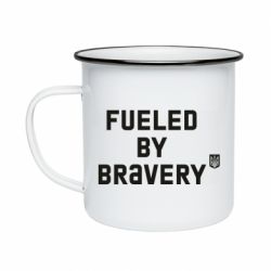 Кружка эмалированная Fueled by bravery - PrintSalon