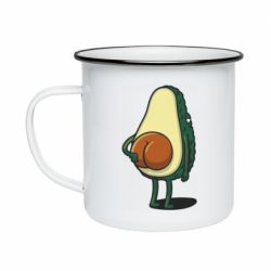 Кружка эмалированная Funny avocado - PrintSalon