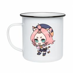 Кружка эмалированная Genshin Impact chibi Diona - PrintSalon