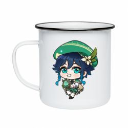 Кружка емальована Genshin Impact chibi Venti - PrintSalon