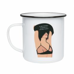 Кружка эмалированная Gentleman Is Simply A Patient Wolf - PrintSalon