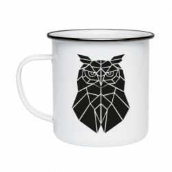 Кружка емальована Geometric Owl - PrintSalon