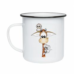 Кружка эмалированная Giraffe Owl and Mouse - PrintSalon