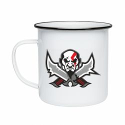 Кружка эмалированная God of war Kratos vector - PrintSalon