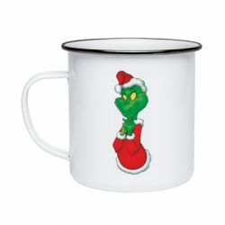 Кружка эмалированная Гринч потирает руки - PrintSalon