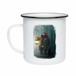Кружка эмалированная Хагрид в лесу - PrintSalon