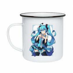 Кружка эмалированная Hatsune Miku art - PrintSalon
