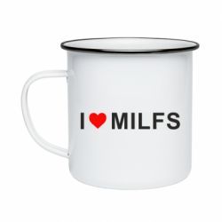 Кружка эмалированная I love MILFs - PrintSalon