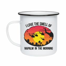 Кружка эмалированная I love the smell napalm, in the morning - PrintSalon