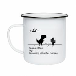 Кружка эмалированная Internet Dinosaur - PrintSalon