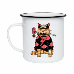 Кружка эмалированная Japanese Akatsuki cat - PrintSalon