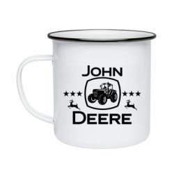 Кружка эмалированная John Deere and tractor fanArt - PrintSalon