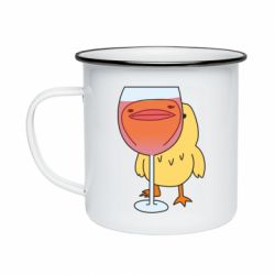 Кружка эмалированная Качка і келих вина - PrintSalon