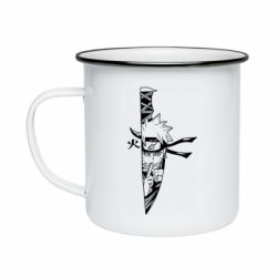 Кружка емальована Kakashi knife - PrintSalon
