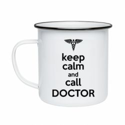 Кружка эмалированная Keep Calm And Call Doctor - PrintSalon