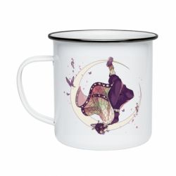 Кружка эмалированная Kochou Shinobu аnime Demon Slayer - PrintSalon