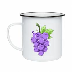 Кружка эмалированная Кот-виноград - PrintSalon