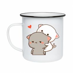 Кружка эмалированная Котики кохання - PrintSalon