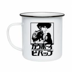 Кружка эмалированная Ковбой Бибоп с ружьем - PrintSalon
