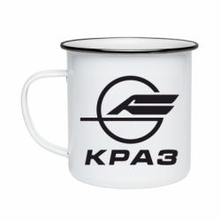 Кружка эмалированная КРаЗ лого - PrintSalon