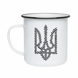 Кружка емальована Креативний герб України. - PrintSalon