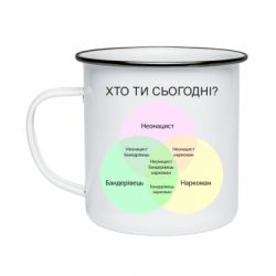 Кружка эмалированная Кто ты сегодня? - PrintSalon